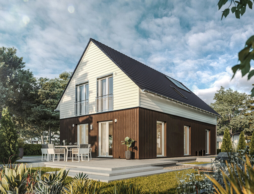 Holzhaus Bodensee 129 mit Garten