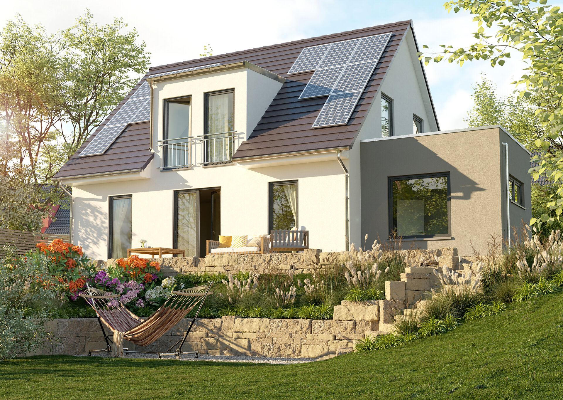 Final_Ext_Einfamilienhaus_Flair_125_Kubus_GardenView_Cam001_Putz