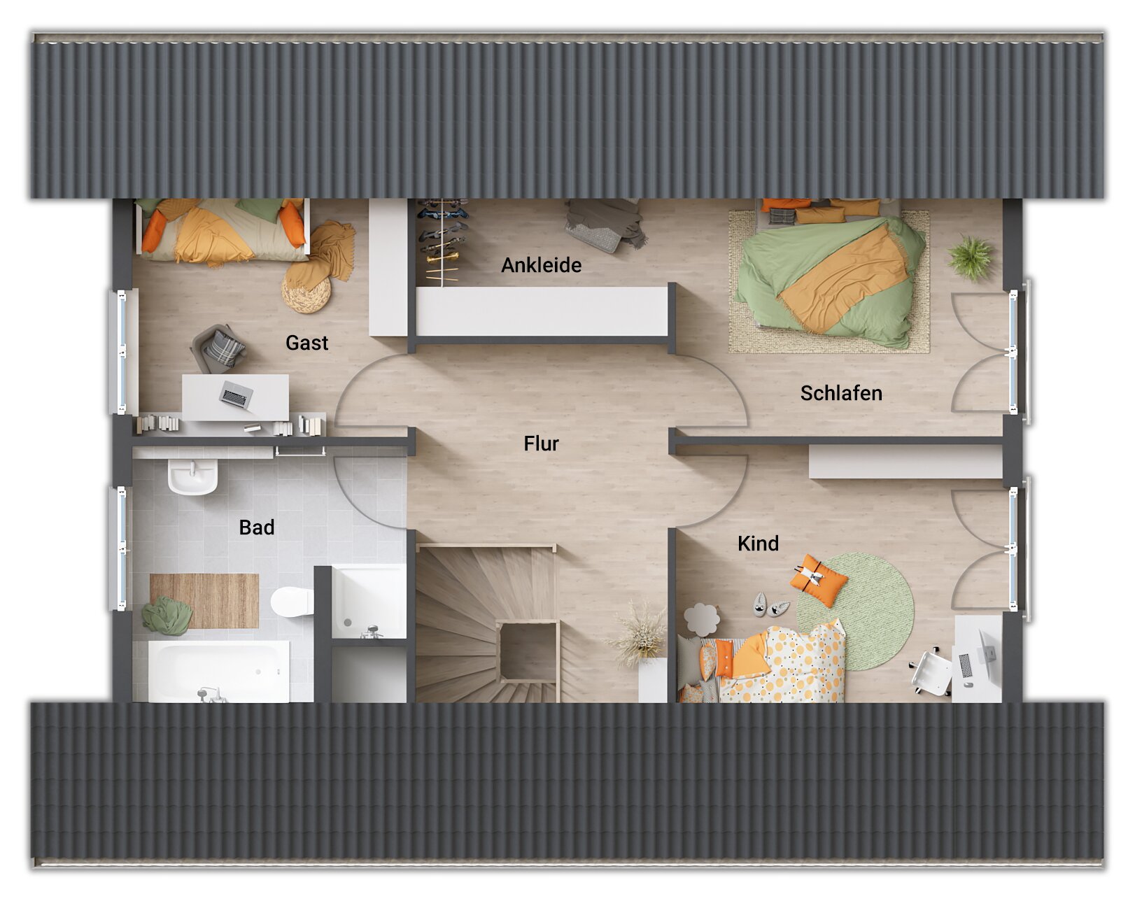 Grundriss-Einfamilienhaus-Bodensee-129-Dachgeschoss-Sued-Suedvariante