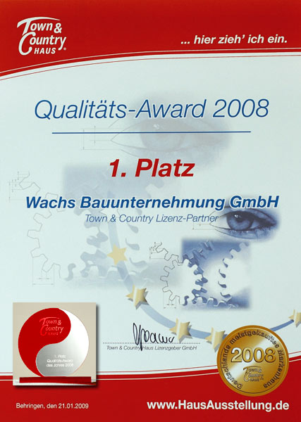 Town & Country Qualitäts-Adward 2008